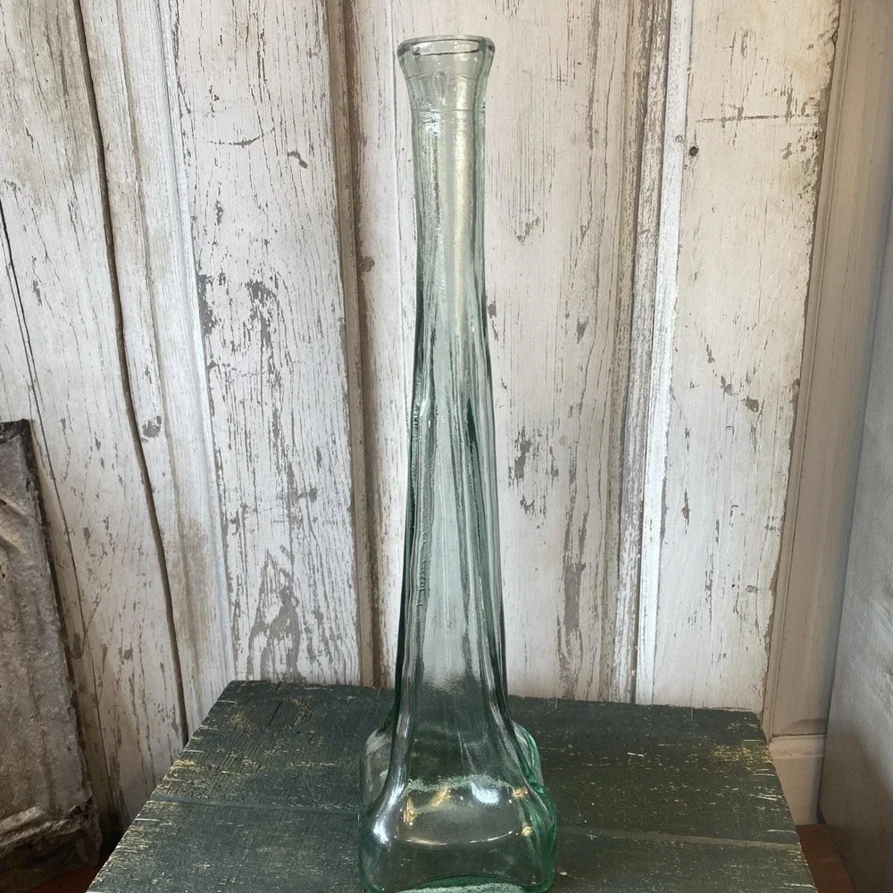 MCM‎ Rosenthal Netters Pale Green Blown Glass Flower Vase Made in Spain 16.5